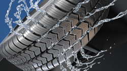 Picture of Technical Highlight Aquaplaning of Van-Grip 2., Bild vom technischen Highlight Aquaplaning vom Van-Grip 2. Copyright: Semperit
